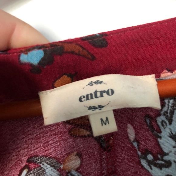 Burgundy Floral Top - Picture 4 of 5